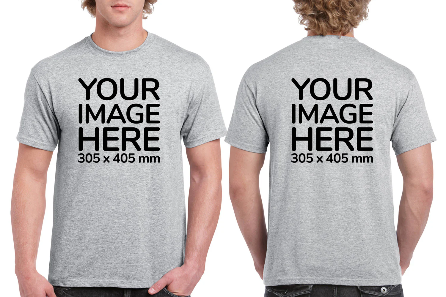 Men's T-Shirt - Front & Back - Image 15