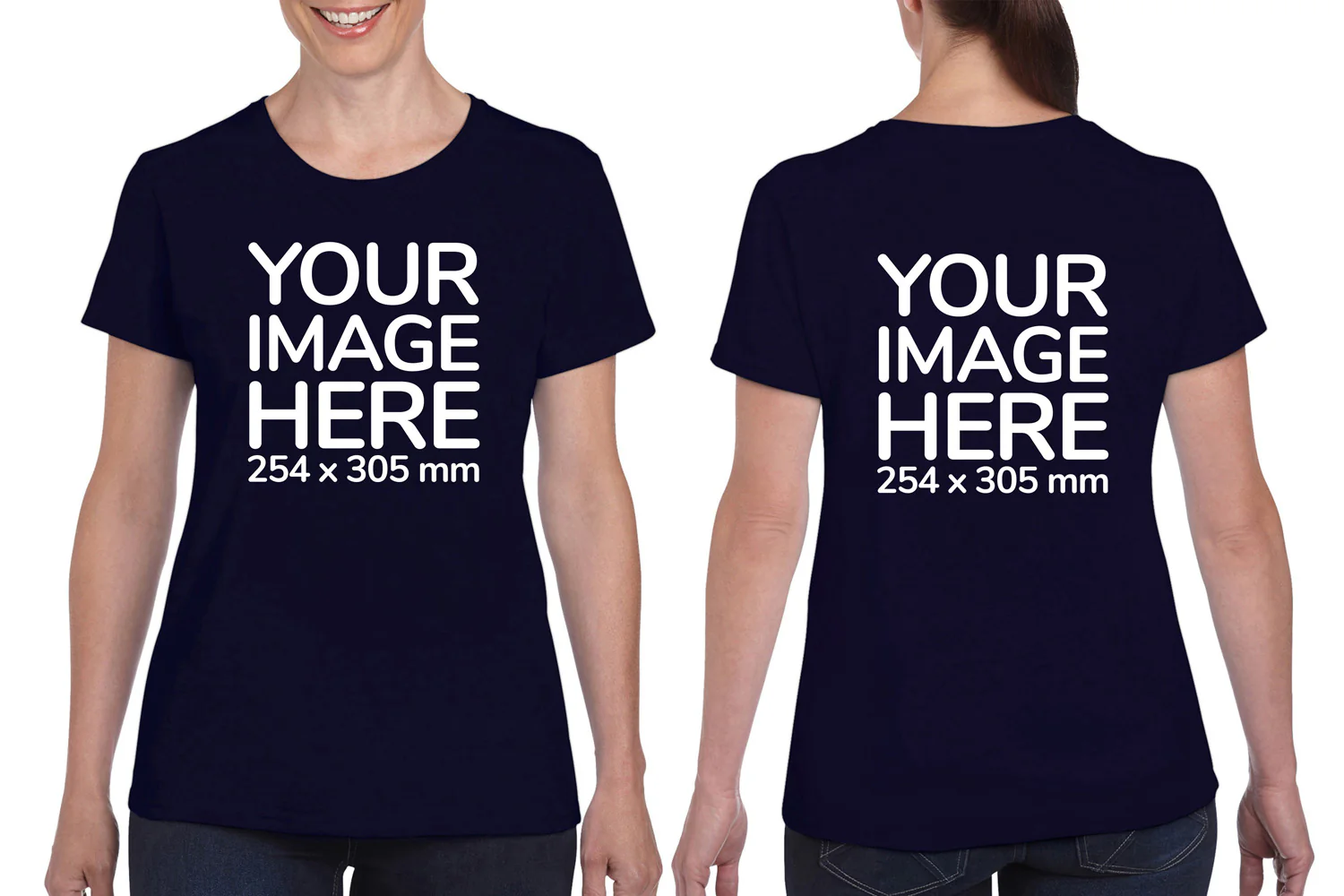 Women's T-Shirt - Front & Back - Image 3