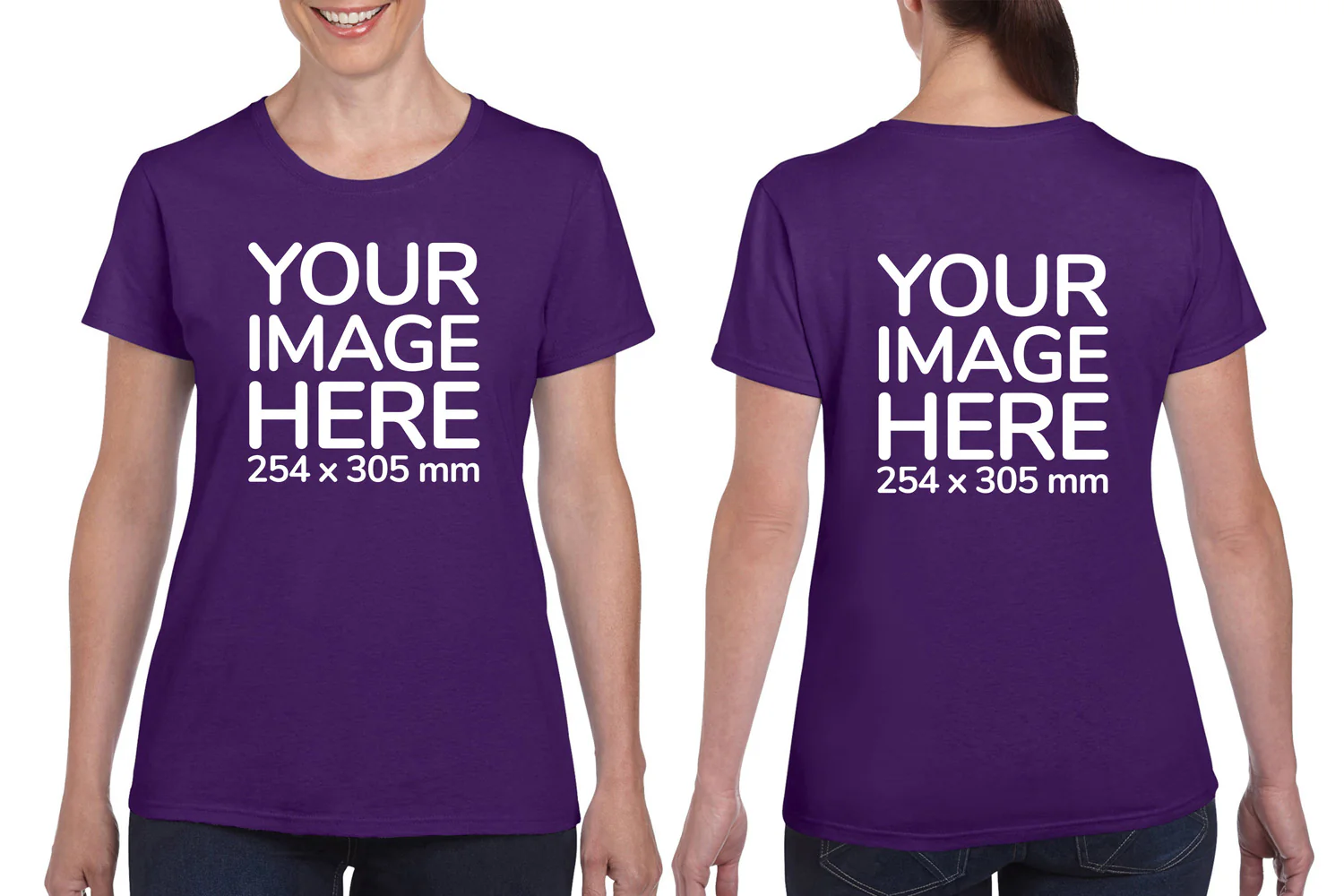 Women's T-Shirt - Front & Back - Image 4