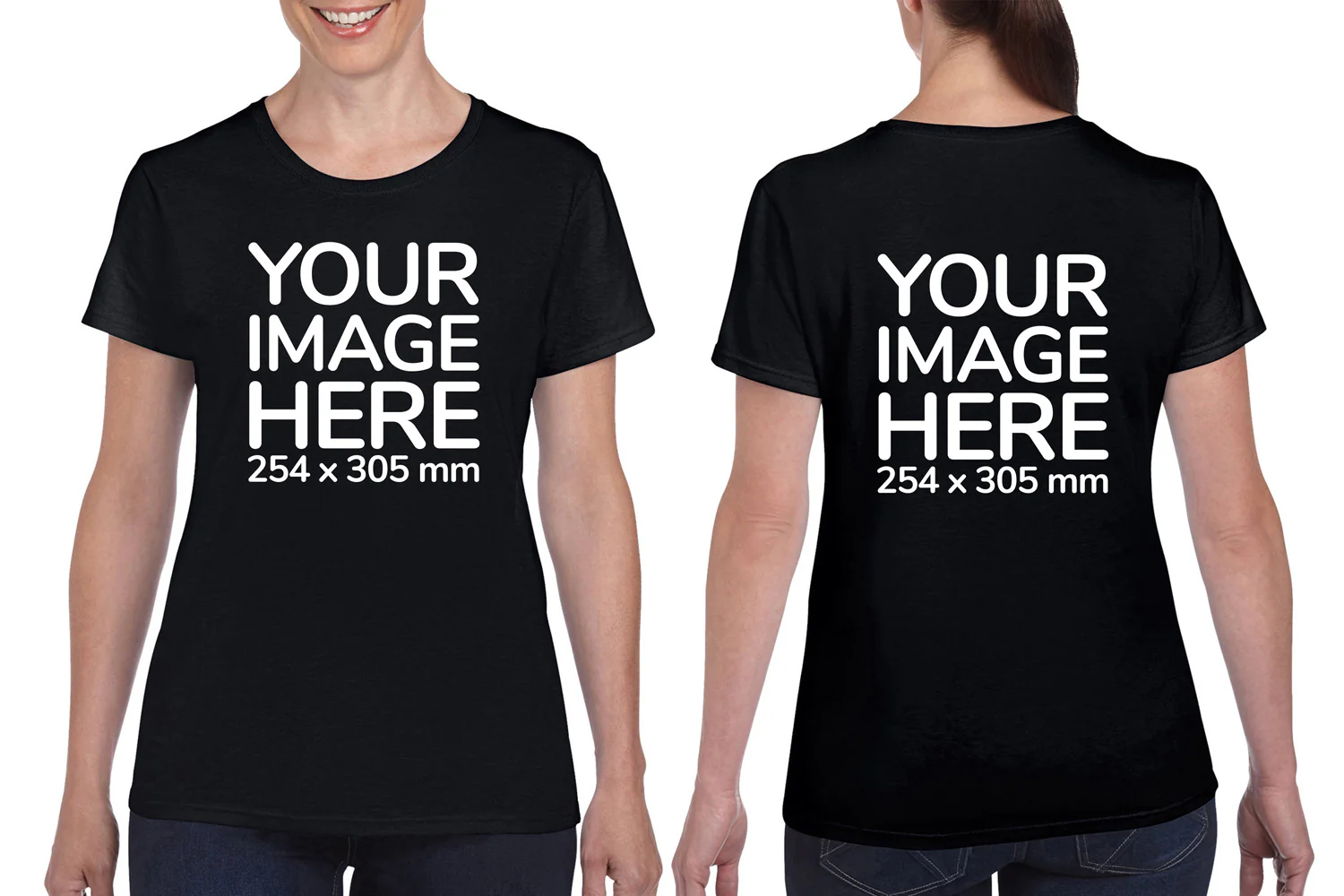 Women's T-Shirt - Front & Back - Image 7