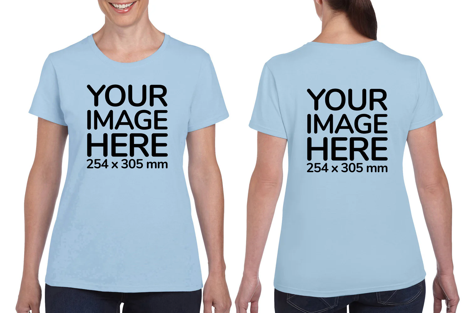 Women's T-Shirt - Front & Back - Image 8