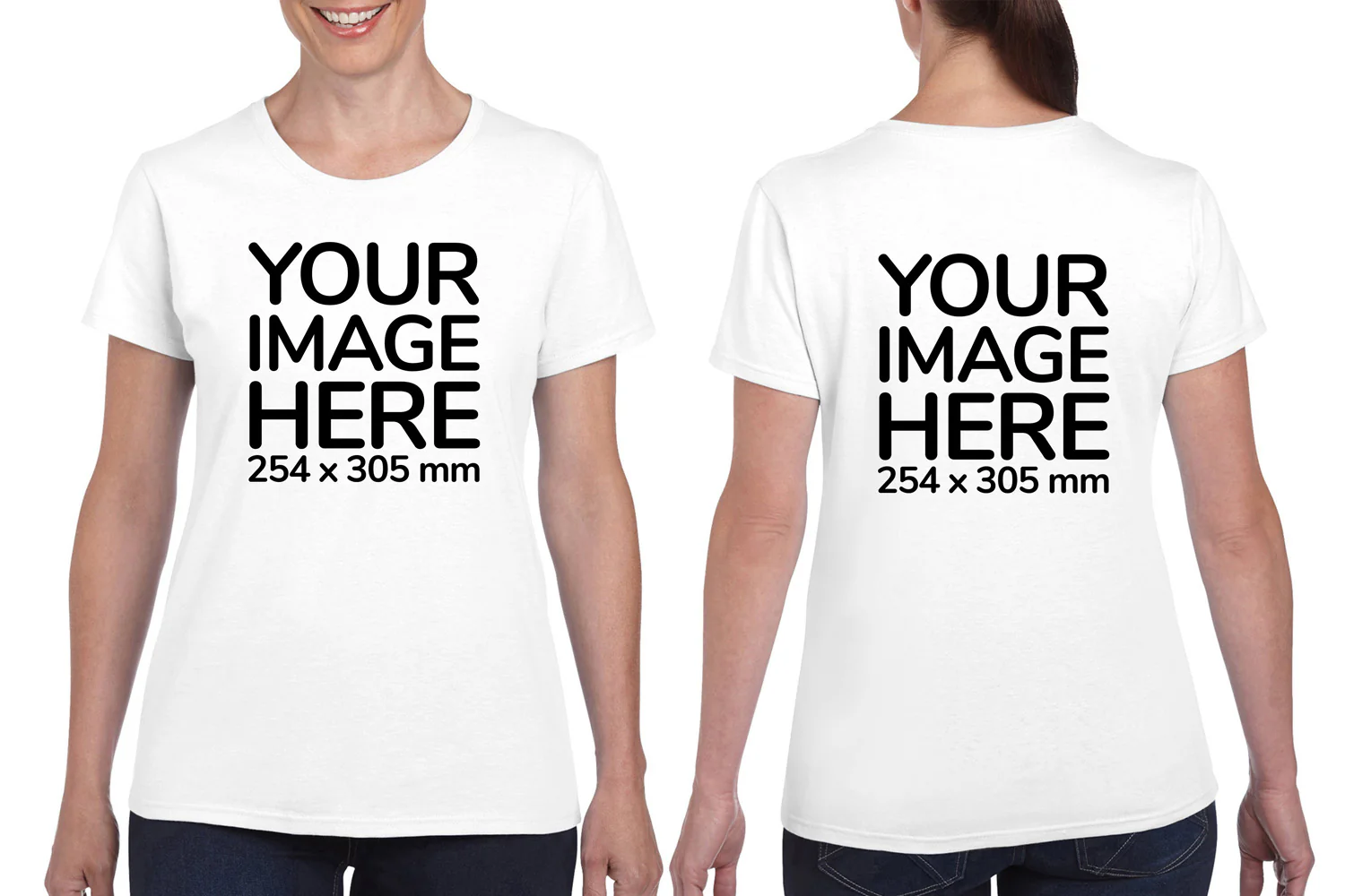 Women's T-Shirt - Front & Back - Image 9